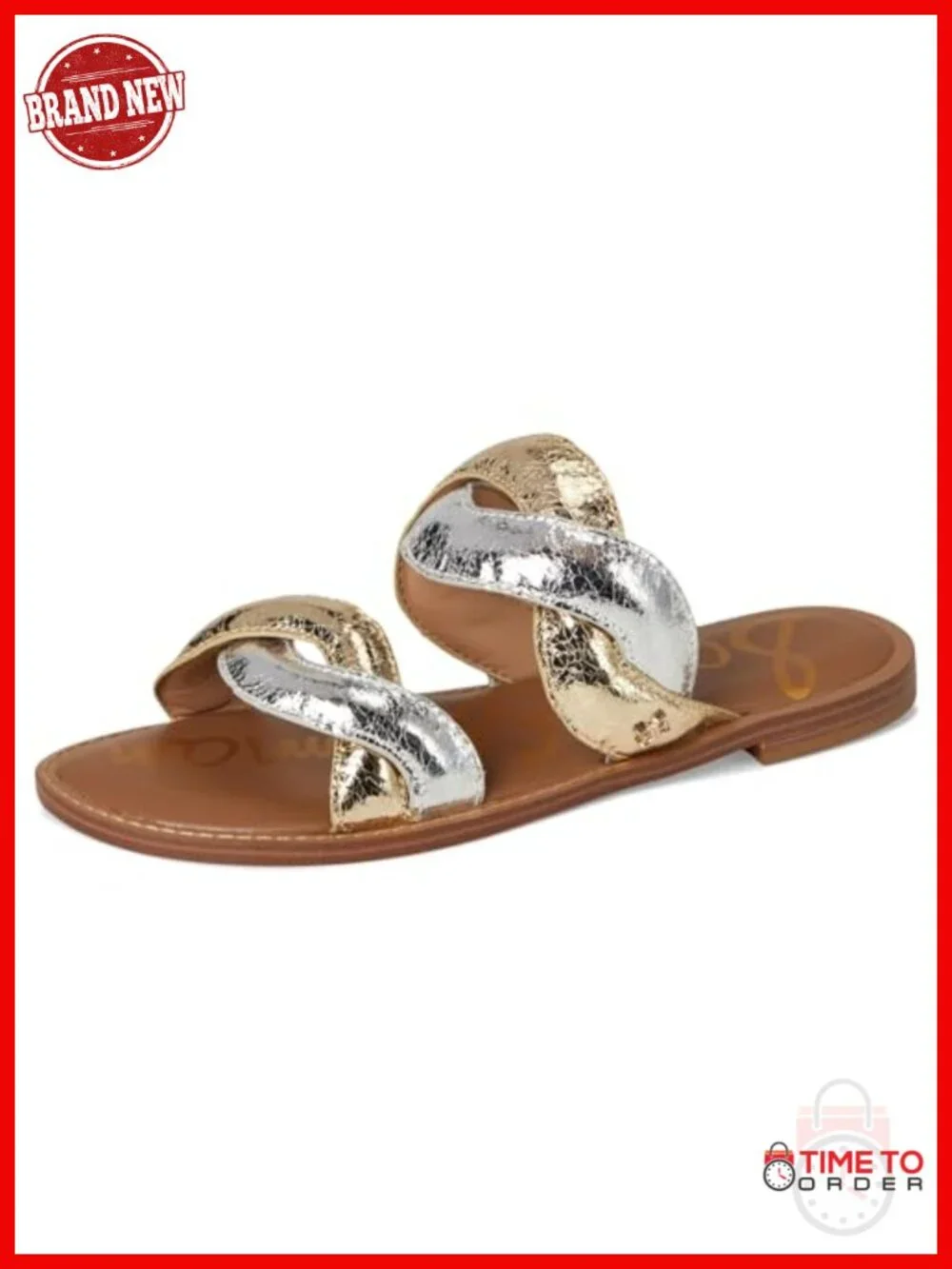 Braided Slide Sandal with Faux Leather Insole